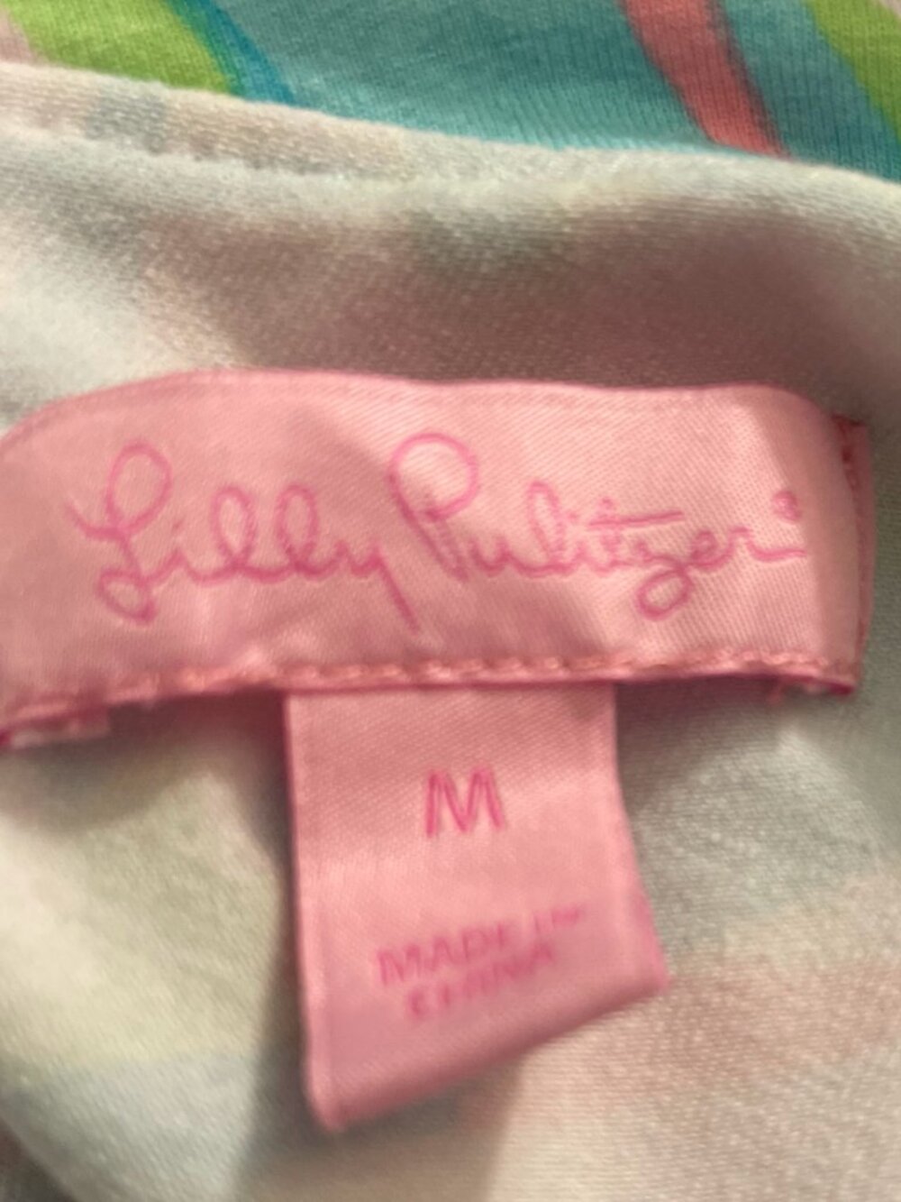 LILLY PULITZER Harrington Maxi Dress Pink Green Blue Womens M, Beach, Resort - Picture 6 of 7